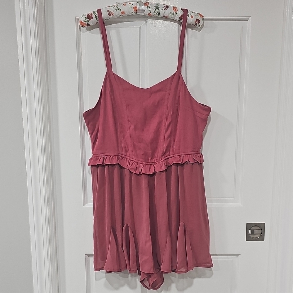 Willow & Root Mauve Ruffled Romper